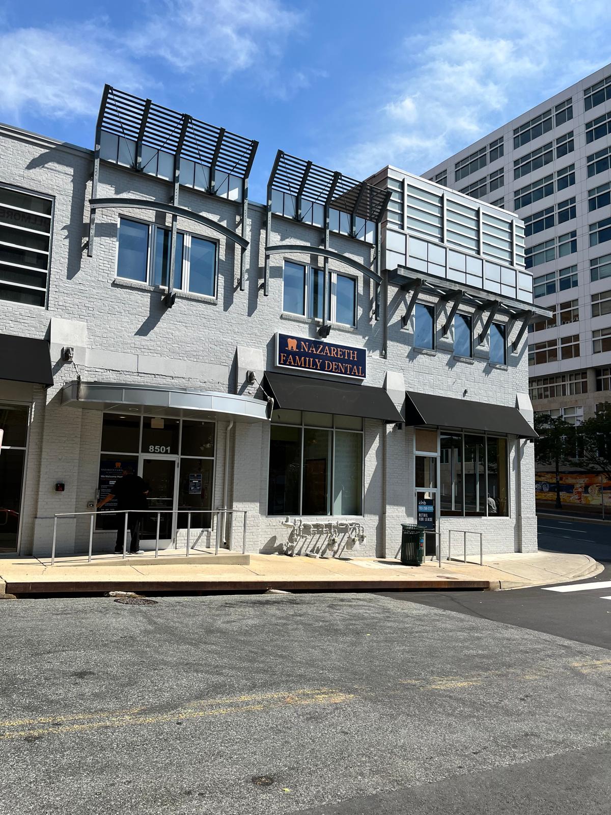 Exterior of Nazareth Family Dental at 8501 Colesville Road